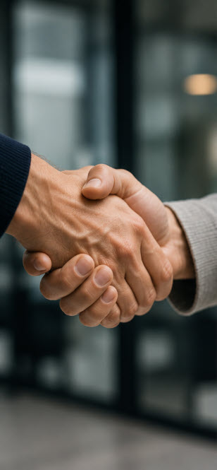 Ett handslag som symboliserar en tydlig överenskommelse